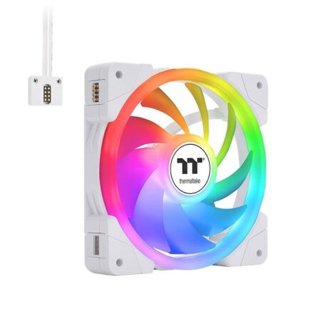 Ventilador Swafan Ex12 Argb Sync Blanco Thermaltake (paquete De 3 Ventiladores), Aspas Intercambiables