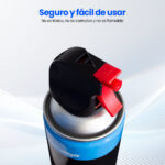 Aire Comprimido Vorago 227Ml Vorago Cln-106, Negro C/ Azul, 227 Ml, Aire Comprimido, Limpieza De Equipos, Tetrafluoroetano