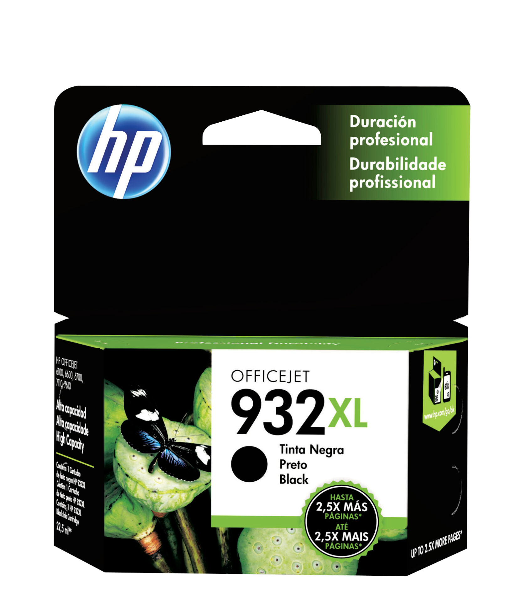 Cartucho De Tinta Hp 932xl Color Negro Cn053al