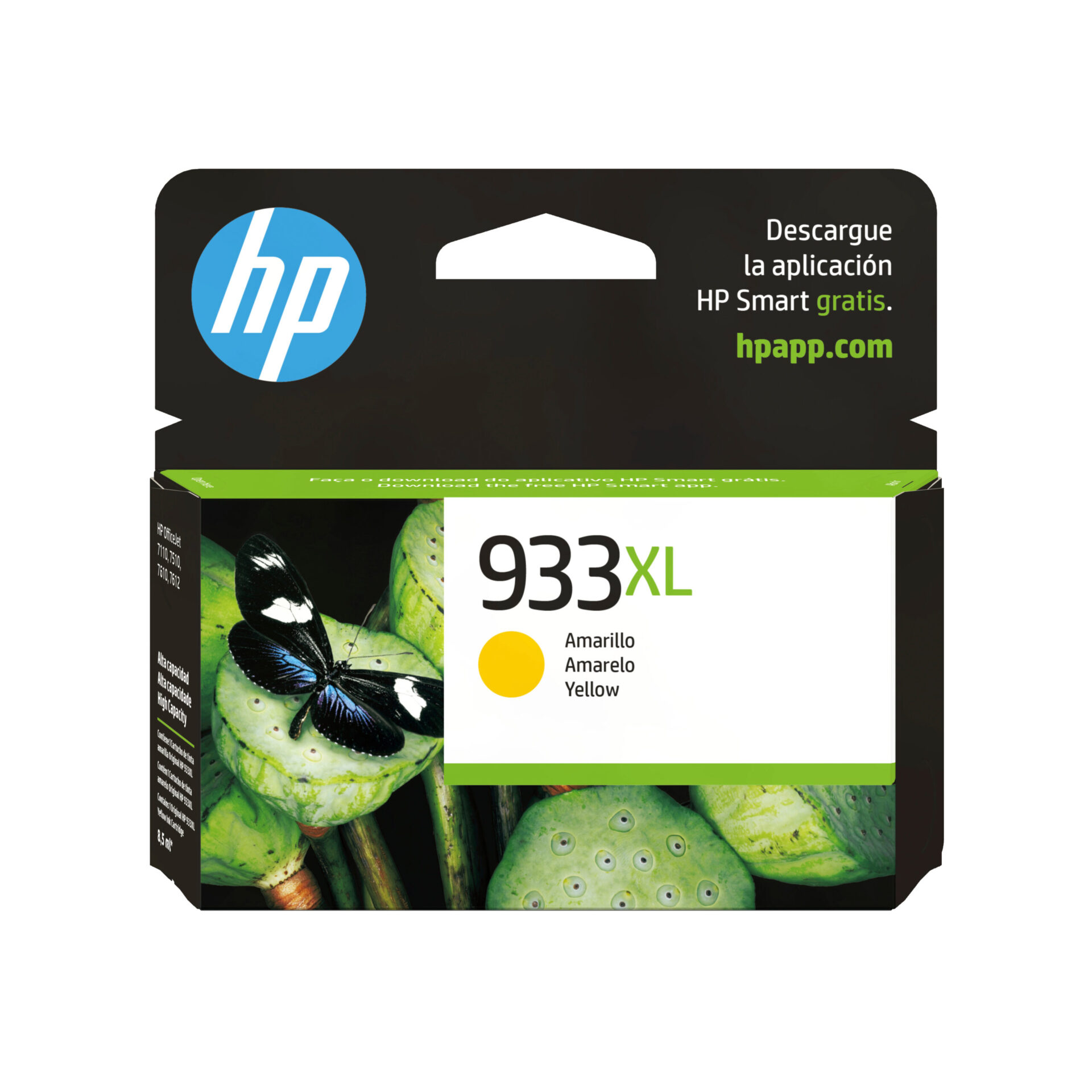 Cartucho De Tinta Hp 933xl Color Amarillo Cn056al