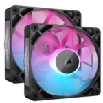 Ventilador Corsair Co-9051020-Ww Icue Link Rx140 Rgb/2X140Mm/300-1700Rpm/Negro