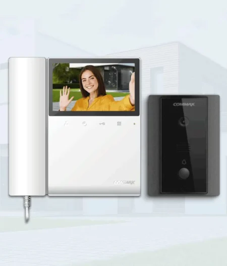 KIT DE VIDEOPORTERO COMMAX CDV43K2-DRC4LN MONITOR 4.3″  Y AURICULAR/FRENTE DE CALLE/COMUNICACION CON AUDIO Y VIDEO/FUNCION DE APERTURA DE PUERTA/NO REQUIERE CONFIGURACION