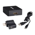 Convertidor VGA Hembra-HDMI Hembra Steren 208-144 Full HD 1080P, 3.5Mm, Color Negro