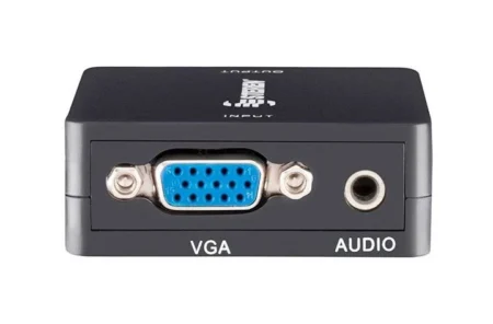 Convertidor VGA Hembra-HDMI Hembra Steren 208-144 Full HD 1080P, 3.5Mm, Color Negro