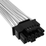 Cable De Alimentacion Corsair Cp-8920332 Premium Individually Sleeved 12+4Pin/De Psu/PCIE 5.0/Gen 5/12Vhpwr/600W/Blanco