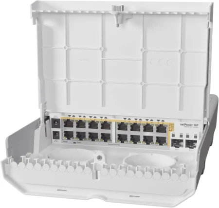 Switch Mikrotik Crs318-16P-2S+Out 16 Puertos C/PoE/2 Puertos 10G Sfp+/Exterior/Administrable/Sistema Operativo Dual/