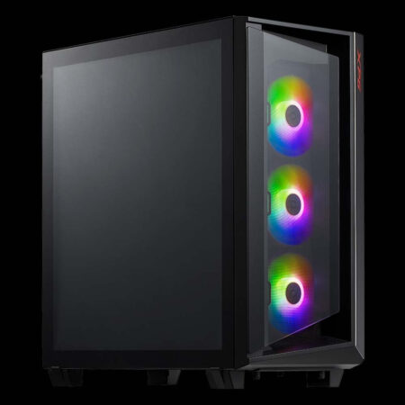 Gabinete Gamer Xpg Cruiserst-Bkcww Ventana LED Rgb/Midi-Tower/ATX/Ceb/E-ATX/Eeb/Micro ATX/Mini-Itx/USB 3.0/3.1/Sin Fuente/3 Ventiladores/Color Negro