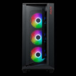 Gabinete Gamer Xpg Cruiserst-Bkcww Ventana LED Rgb/Midi-Tower/ATX/Ceb/E-ATX/Eeb/Micro ATX/Mini-Itx/USB 3.0/3.1/Sin Fuente/3 Ventiladores/Color Negro