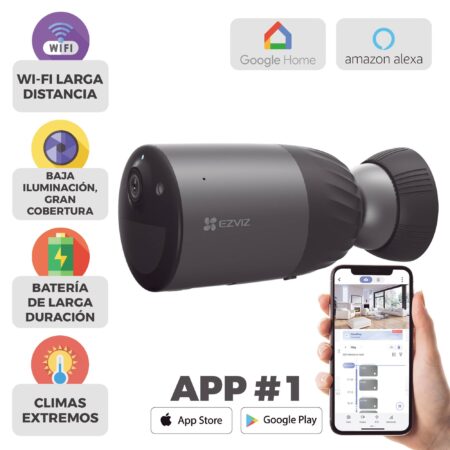 Cámara IP Inalámbrica Con Batería Recargable Ezviz Cs-Bc1C –
