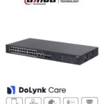 Switch PoE 26 Puertos - 24 Puertos PoE 10/100, 2 Uplink 10/100/1000+2 Puertos Sfp, 240 Watts, Administrable En La Nube Dolynk Care, Switching 8.8 Gbps