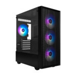 Gabinete Game Factor Csg503 Matx Con Ventana LED/Rgb/Mini Torre/Micro ATX/Mini ATX/USB 2.0 Y 3.0/Sin Fuente/4 Ventiladores Instalados/Negro