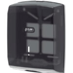 Dispensador De Toalla Inter-Doblada Innova Abs Antiestático. Clar Systems. Color Humo. Capacidad Para 600 Toallas -