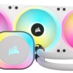 Enfriamiento Liquido Corsair Icue H150I Link 360Mm Rgb AIO, Blanco, Cw-9061006-Ww
