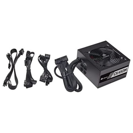 Fuente De Poder Corsair Cx450M - 450 W, Negro, 12 Cm, ATX