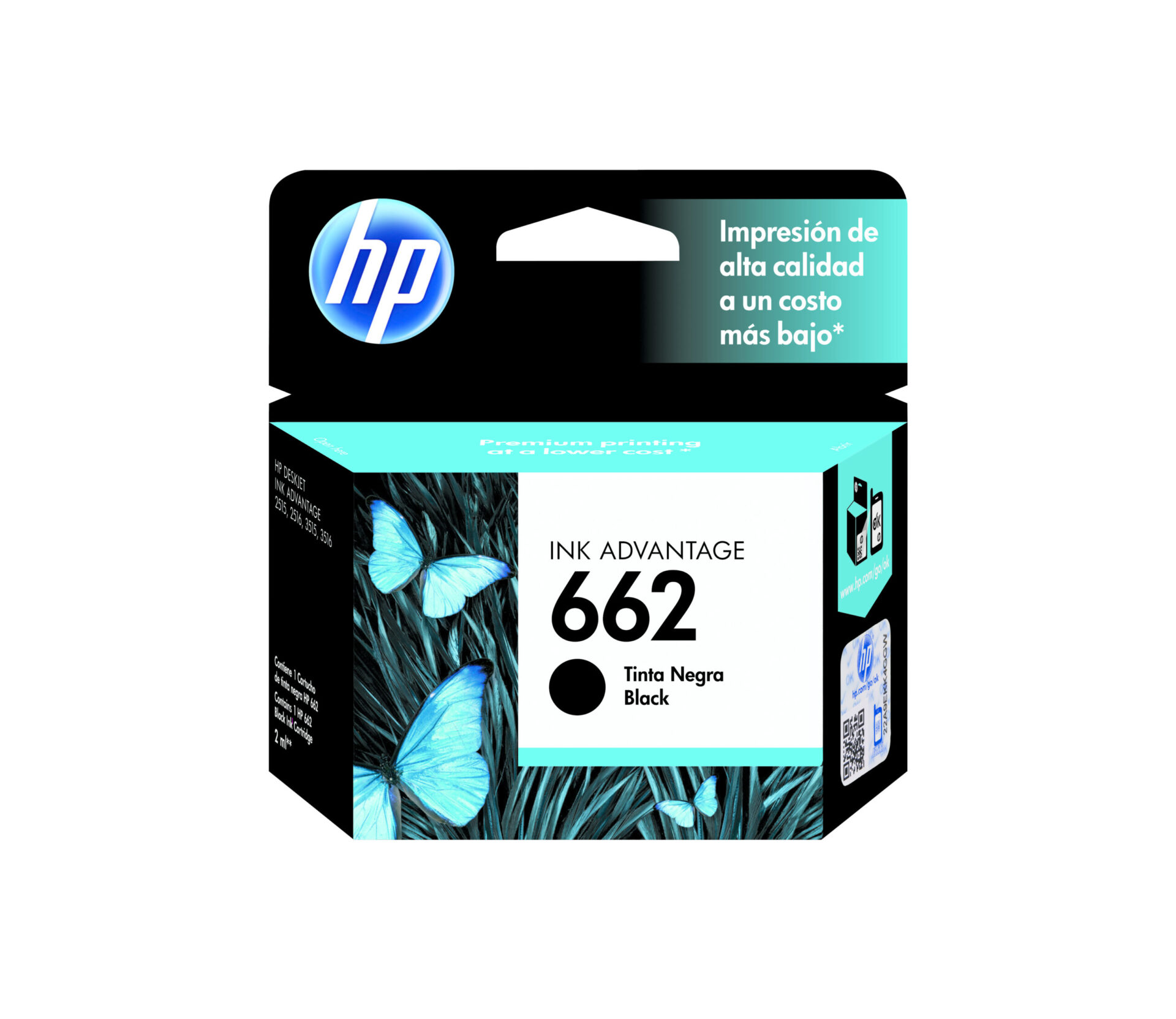 Cartucho De Tinta Hp 662 Color Negro Cz103al