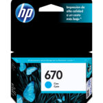 Cartucho De Tinta HP 670 Cyan Cz114Al