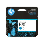 Cartucho De Tinta HP 670 Cyan Cz114Al