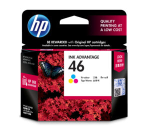 CARTUCHO DE TINTA HP 46 TRICOLOR HASTA 750 PAGINAS, CZ638AL