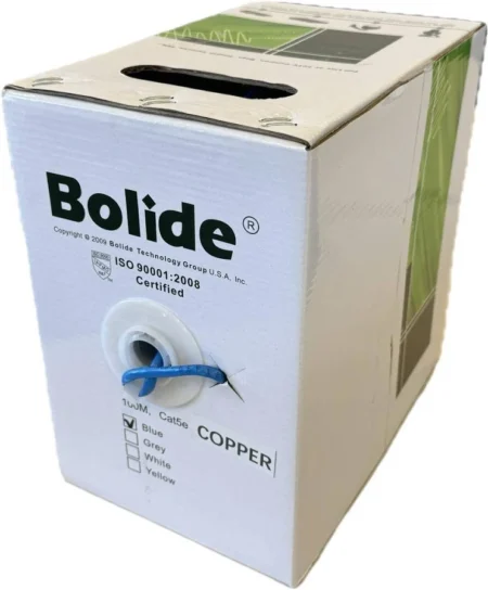 BOBINA DE CABLE DE RED UTP BOLIDE BP0033/CAT6/CCAM-100, CAT6 23AWG 100 MTS AZUL