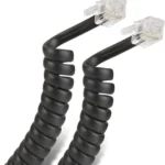 Cable Telefonico Espiral Steren 302-007N Plug A Plug Rj9, 2.1 M, Negro