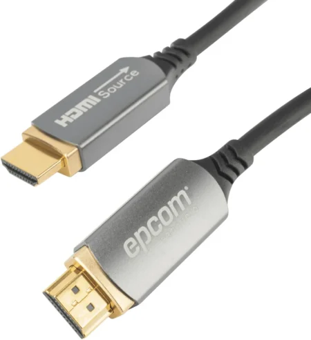 Cable HDMI De Fibra Optica Epcom Ep-Foh-8K-10M 10 Mts/Alta Definicion/Version 2.1/18Gbps/8K@60Hz/Hdcp 2.2/Resistente A Emi Y Rfi