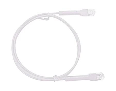 Cable Patch Cord Cat6A Ultra Slim Linkedpro 30Cm/Color Blanco/Con Bota Flexible/Lp-Pslim-030Wh