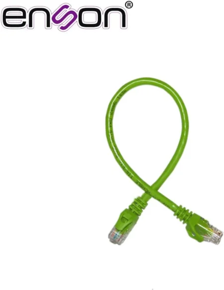 Cable Patchcord Utp Cat6 Enson 30Cm Color Verde P6003E