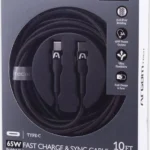 Cable USB-C Macho - USB-C Macho Argomtech Arg-Cb-0048Bk 3 Metros, Color Negro