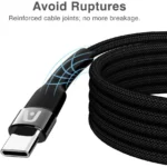 Cable USB-C Macho - USB-C Macho Argomtech Arg-Cb-0048Bk 3 Metros, Color Negro