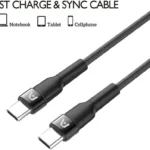 Cable USB-C Macho - USB-C Macho Argomtech Arg-Cb-0048Bk 3 Metros, Color Negro