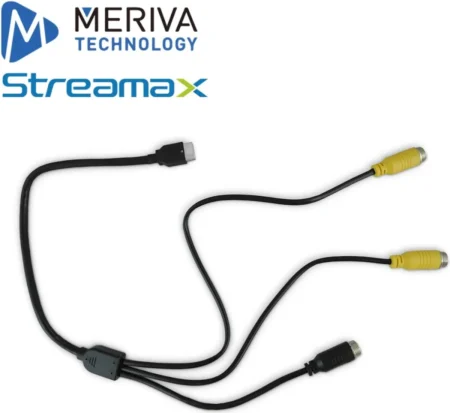 Cable De Entrada Y Salida De Video Meriva Adplus-Cable De Video, 2 Entradas De Video (1 Ahd 1 IP), 1 Salida De Video 4 Pines, Compatible Con Adplus 2.0