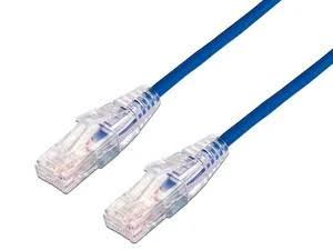Cable De Parcheo Slim Utp Cat6A – 0.5 M Azul, Diametro Reducido (28 Awg), Lp-Ut6A-05-Bu28