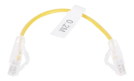 Cable De Parcheo Slim Utp Cat6 20 Cm Linkedpro Amarillo Diametro Reducido (28 Awg), Lp-Ut6-020-Ye28