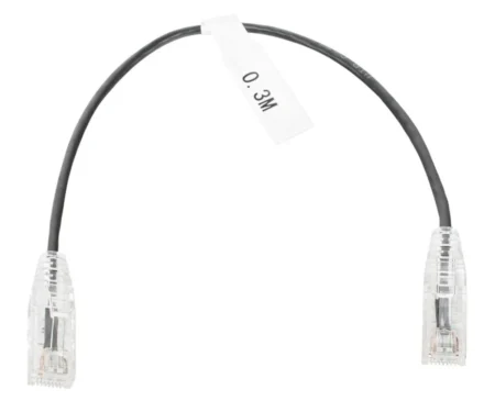 Cable De Parcheo Slim Utp Cat6 30 Cm Linkedpro Negro Diametro Reducido (28 Awg), Lp-Ut6-030-Bk-28