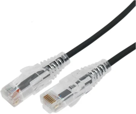 Cable De Parcheo Slim Utp Cat6A Linkedpro 0.5 M, Diametro Reducido (28 Awg), Color Negro, Lp-Ut6A-05-Bk28