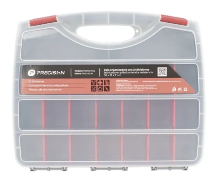 Caja Organizadora Precision Pst-H07-002/21 Divisiones/Plastico De Alta Resistencia/38X31X7Cm