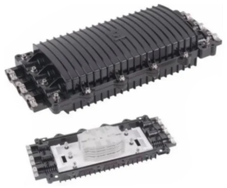 Caja De Distribucion De Fibra Optica Horizontal Linkedpro Hasta 96 Empalmes/Exterior IP68/3 Puertos De Entrada Y Salida/Lp-Sch96-3