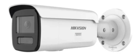 Camara Bala IP Hikvision Ds-2Cd2T83G2-4Li2U 8Mpx/Lente De 4Mm/80Mts Luz Blanca + 80Mts Ir/Acusense/Exterior IP67/Ik10/Wdr 120Db/PoE/Onvif/Micro SD/Metal/Acusearch
