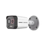 Camara Turret IP Dual Hikvision Ds-2Td1228T-2/Qa(B) 4Mpx/Termica 6.9 Mm/Optico 6.4 Mm/Termometrica/Deteccion De Temperatura/PoE/Exterior Ip66/Sirena Y Luz Intermitente Integrada/MicroSD