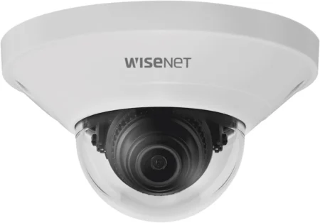 Camara Mini Domo IP Hanwha Xnv-6011 2Mpx/Lente 2.8Mm/Exterior Antivandalico/Wdr 150Db/H.265 & Wisestream/Conteo De Personas/Video Analiticos Avanzados