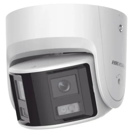 Camara Turret IP Panoramica Hikvision Ds-2Cd2347G2P-Lsu/Sl(C) 4Mpx/2 Lentes 2.8 Mm/Colorvu/PoE/ Wdr 130°/IP67/Acusense/Luz Estroboscopica Y Alarma Audible/30 Mts Luz Blanca/Micro SD