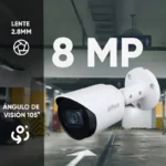 Camara Bullet Dahua Hac-Hfw1801T-A De 8Mpx 4K/Lente De 2.8Mm/Microfono Integrado/Wdr Real/Ir De 30 Mts