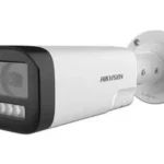 Camara Bala Turbohd Hikvision Ds-2Ce19U0T-Lts 8Mpx/Lente 3.6Mm/Ir 80M + 80M Luz Blanca/Microfono Y Bocina Integrado/IP67/Metal/Dwdr