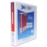 Carpeta Panoramica Kyma Cpkcbhd-050-Bca/De Vinil Tamaño Carta 1/2" Aro En "D" Blanca