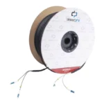 Carrete De 200 Mts De Fibra Optica Linkedpro Monomodo Con Conectores Lc-Lc Duplex, Reforzada Con Kevlar, Ef-200-Lc