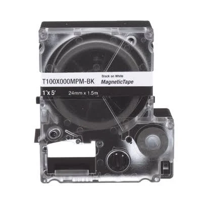 Casete De Etiquetas Magneticas De Cinta Continua Panduit T150X000Mpm-Bk Color Blanco Sobre Negro/Uso Interior/36Mmx1.5M