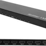 Splitter HDMI De 1 Entrada Y 8 Salidas Saxxon Soporta Resolucion Ultra HD 4K-2K/30Hz/10M En Entrada Y Salida/Switch Edid/Color Negro/Lkv318Hdr-V2.0
