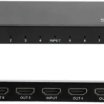 Splitter HDMI De 1 Entrada Y 8 Salidas Saxxon Soporta Resolucion Ultra HD 4K-2K/30Hz/10M En Entrada Y Salida/Switch Edid/Color Negro/Lkv318Hdr-V2.0