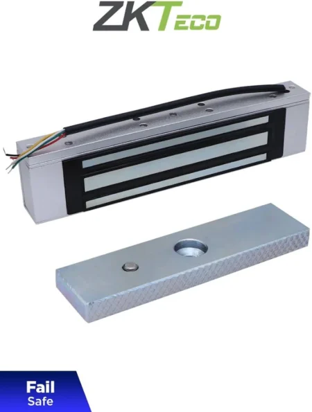 Cerradura Magnetica Zkteco Lm-1805/Para Interior/Fuerza De Sujecion 120Kg/12/24Vcc/Fail Safe/Compatible Con Puertas De Madera/Vidrio/Metalicas