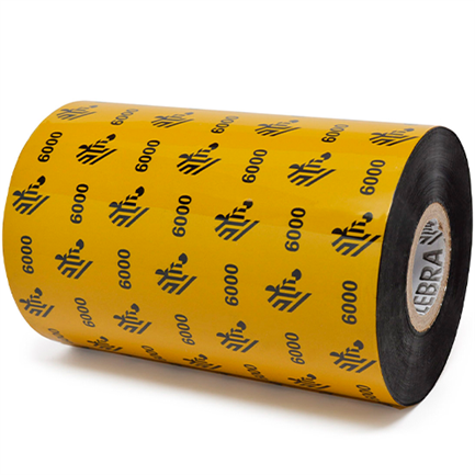 Cinta De Cera Zebra 06000Bk11045 110Mm X 450M/6000 Nucleo De 25 Mm